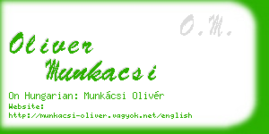 oliver munkacsi business card